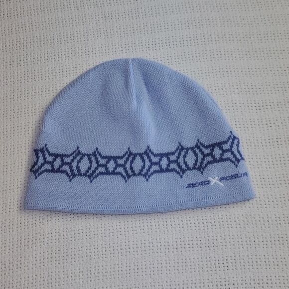 ZeroXposure Blue Designed Embroidered Beanie - Picture 2 of 9